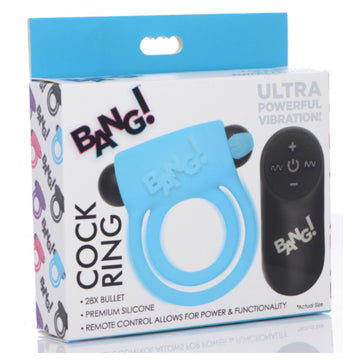 Bang! Silicone Cock Ring & Bullet W Remote