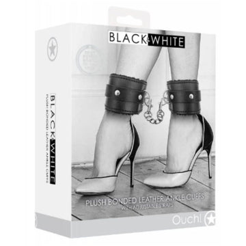 Plush Bonded Leather Ankie Cuffs With