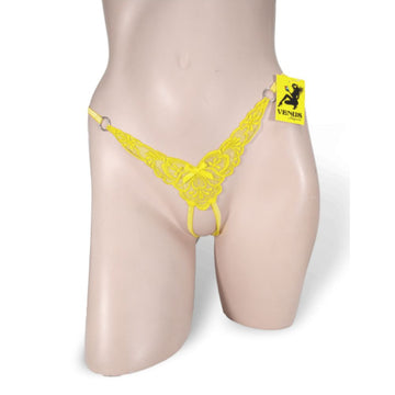 Tanga Aplicacion Amarillo P/Dama