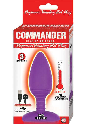 Plug Anal Con Sensación Térmica Recargable Commander Hot Plug