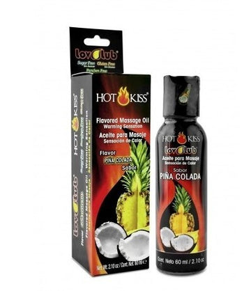 Aceite Para Masaje Hot Kiss Sabor Piña Colada