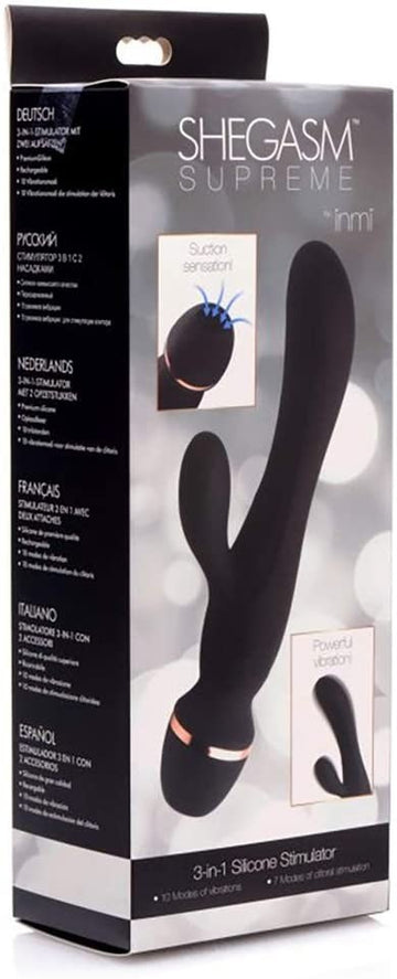 Vibrador Con Succionador De Clítoris Inmi Shegasm Supreme 3 In 1