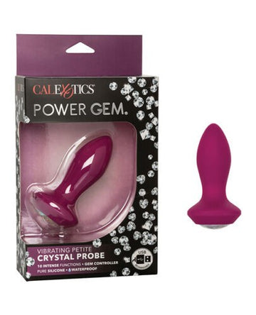 Dilatador Anal Chico Con Vibración Power Gem Crystal Probe Petite