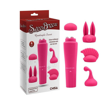 Estimulador Con Kit De Cabezales Quadruple Sweet