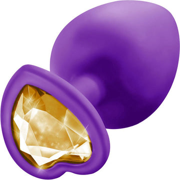 Plug Anal De Silicona Grande Temptasia Bling 3.75" Con Joya De Corazón