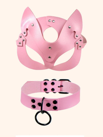 Kit De Máscara Y Collar Con Remaches
