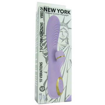 Vibrador Con Succionador De Clítoris Vibes Of New York Ribbed