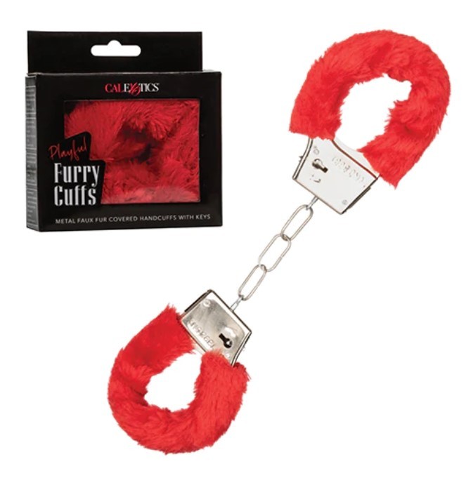Playful Furry Cuffs Red