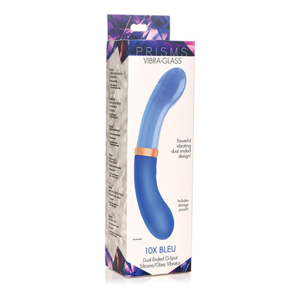 Dildo Vibrador 10X Prism Vibra Glass Estimulador De Clítoris Dual Vidro Y Silicona
