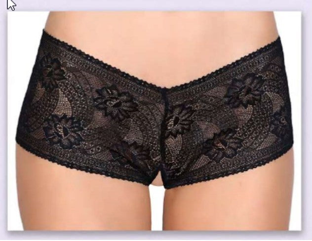 Boxer De Encaje Negro 53085
