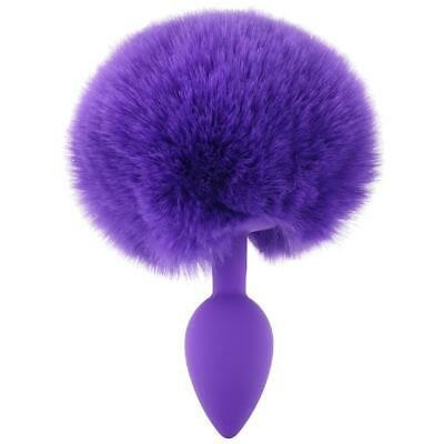 Plug De Fantasia Bunny Tail Neon Purpura