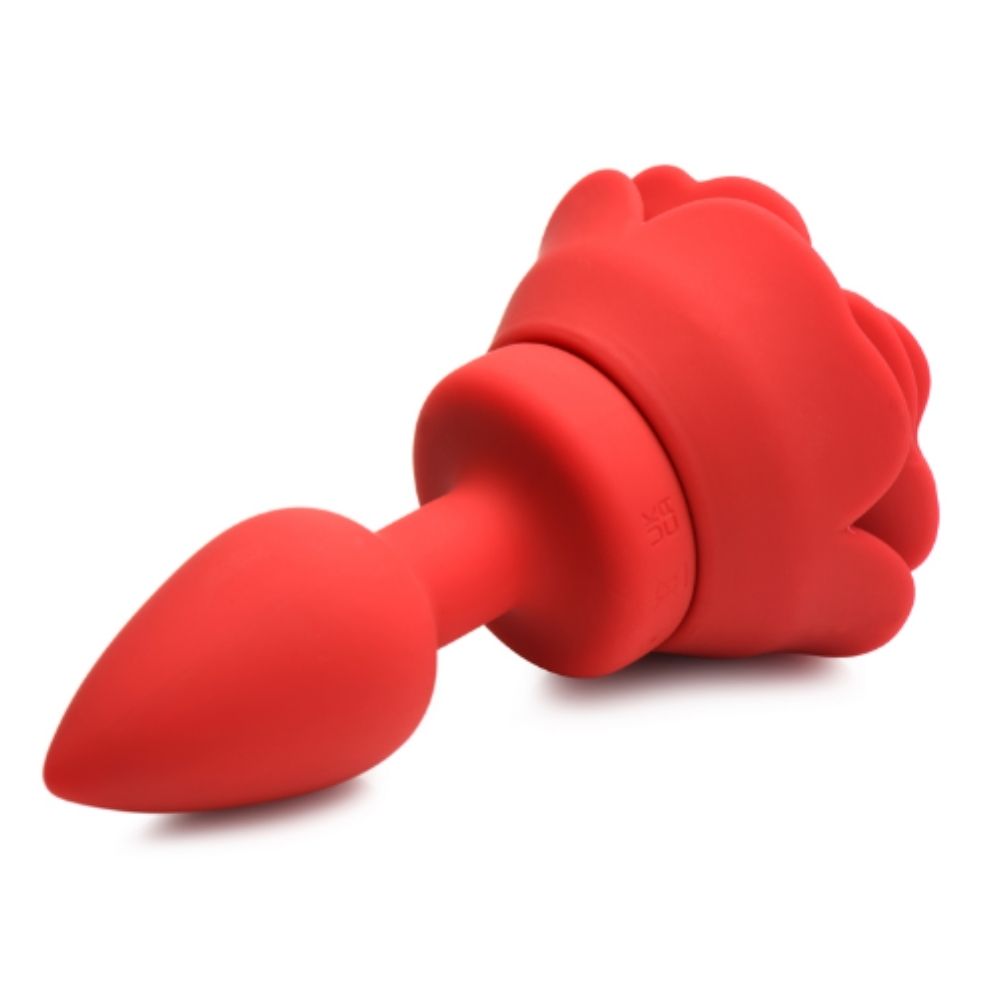 28X Silicone Vibrating Rose Anal Plug