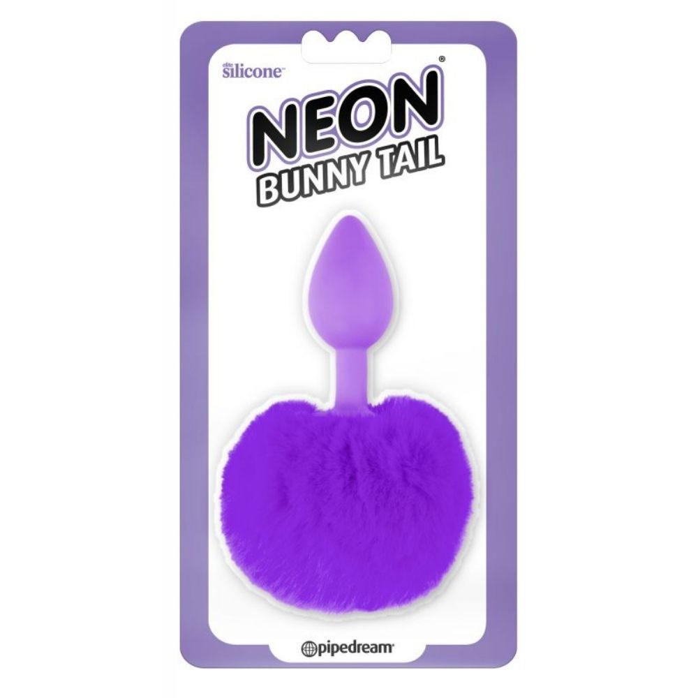 Plug De Fantasia Bunny Tail Neon Purpura