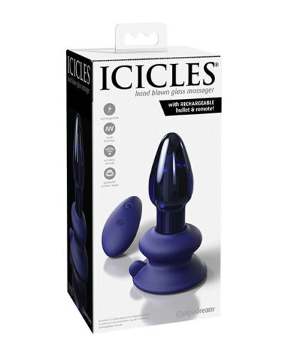 Icicles N° 85 Tapón Vibrador De Cristal Morado