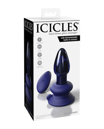 Icicles N° 85 Tapón Vibrador De Cristal Morado