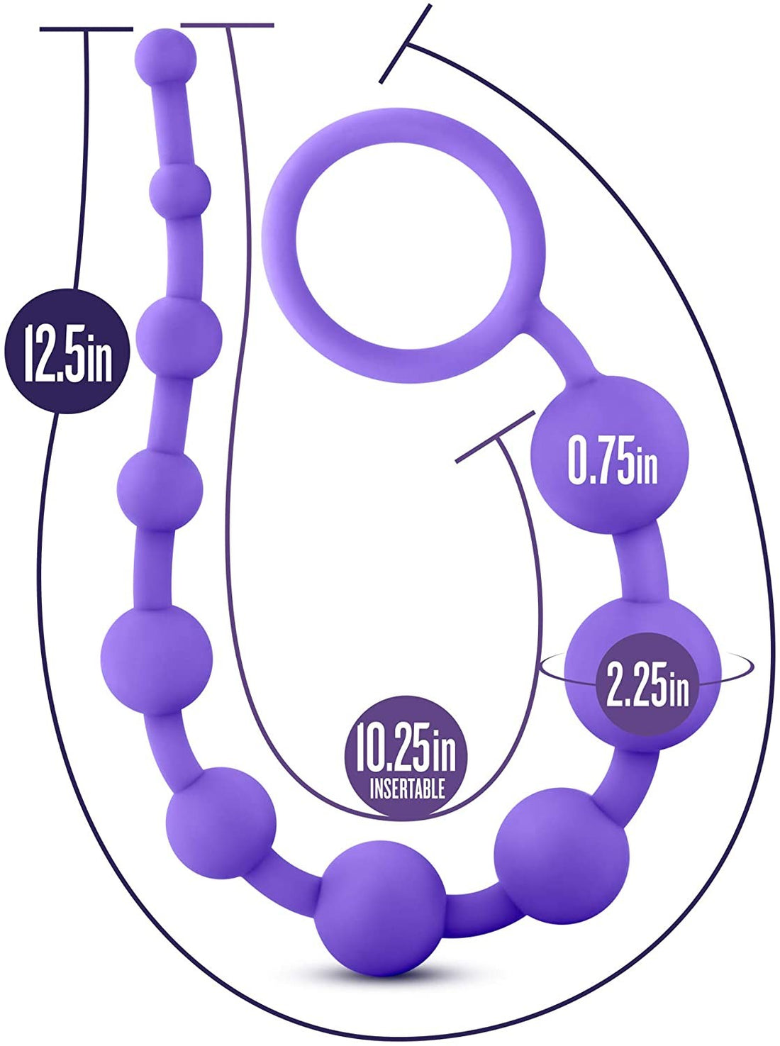 Silicone 10 Beads For Anal Play