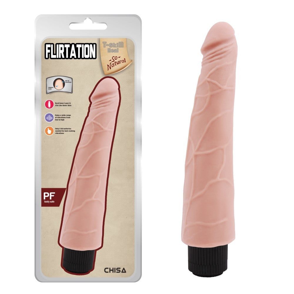 Dildo Suave Con Vibración Flirtation T-Skin Real