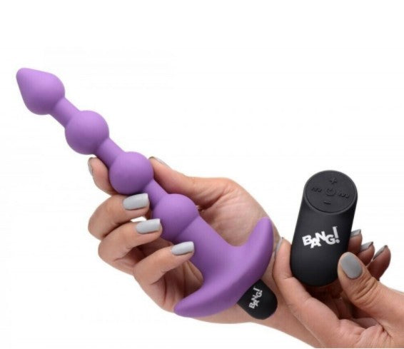 Vibrador Con Bolas Dilatadoras Anales Bg Purple