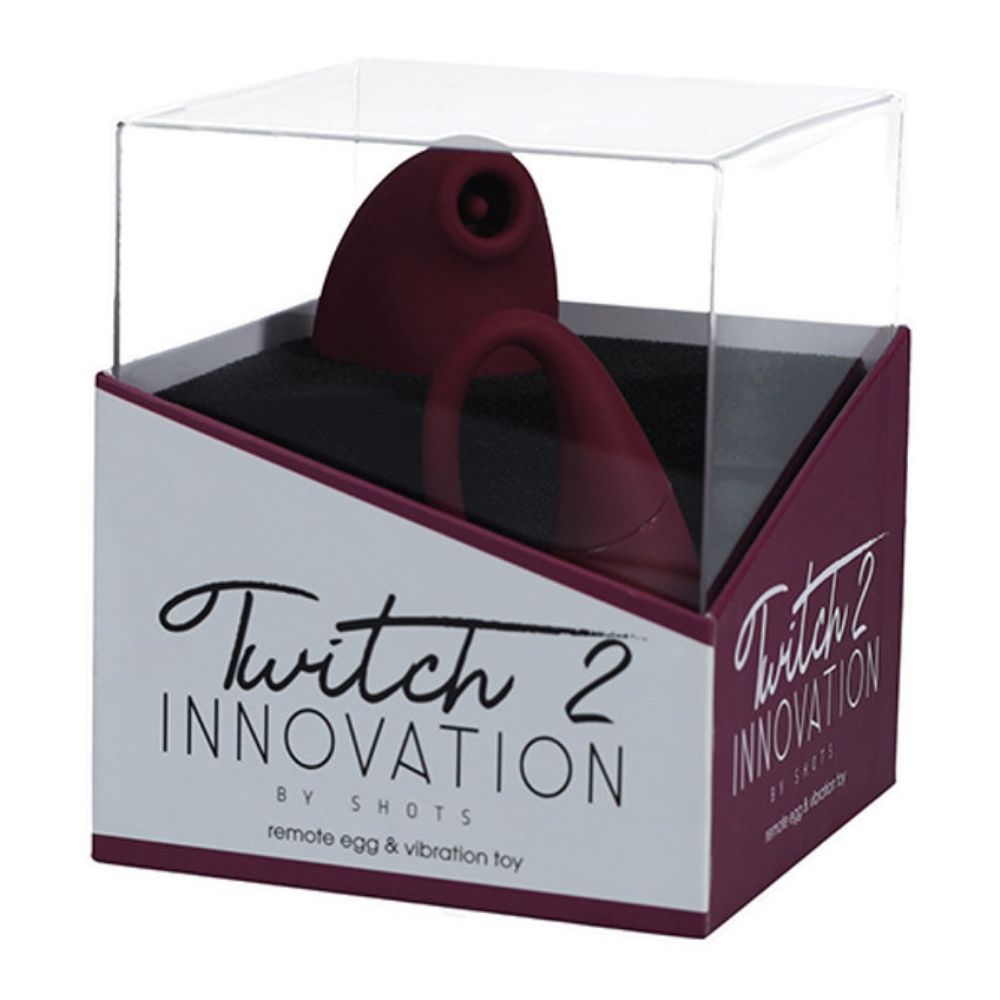 Succionador Y Vibrador Twitch 2-Recargable Borgoña