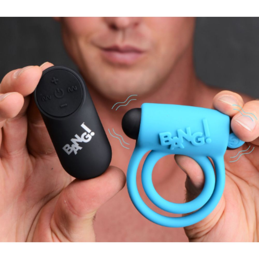 Bang! Silicone Cock Ring & Bullet W Remote
