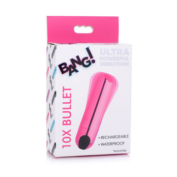 Bg 10X Vibrating Metallic Bullet Pink