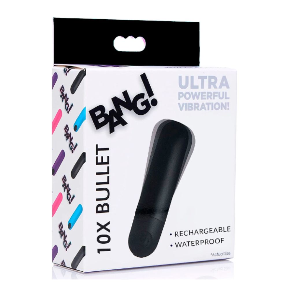 Bg 10X Vibrating Metalic Bullet Black