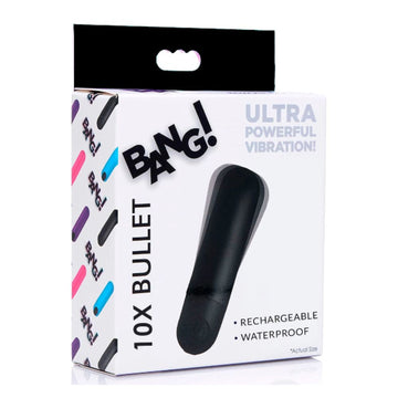 Bg 10X Vibrating Metalic Bullet Black