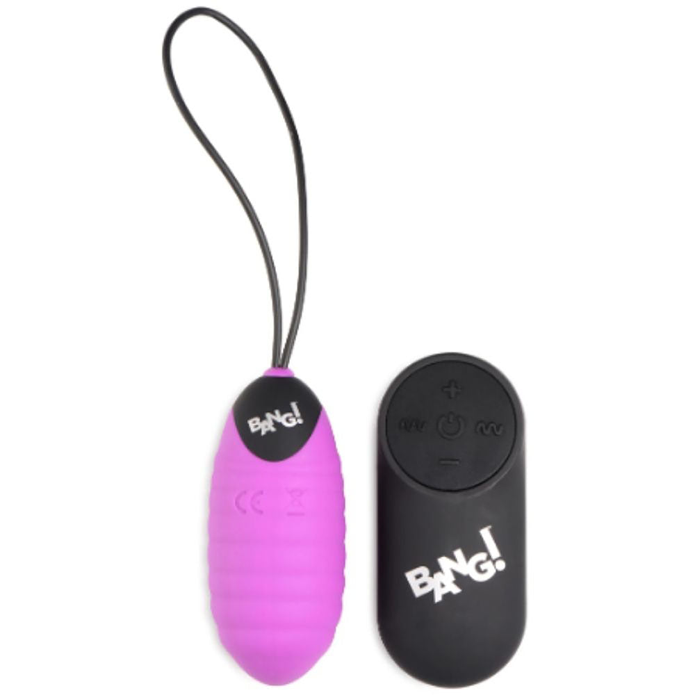Bg 28X Ribbed Silicone Egg Purple