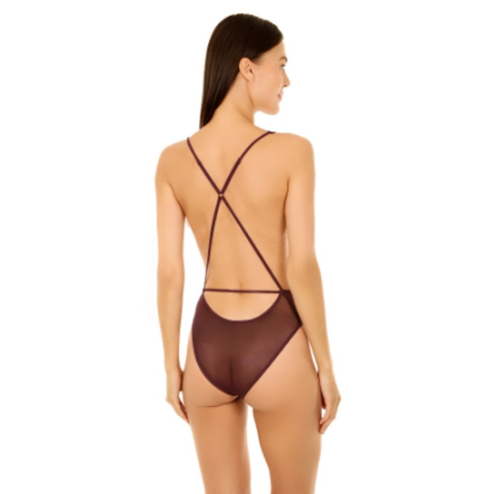 Body Con Espalda Descubierta Color Uva