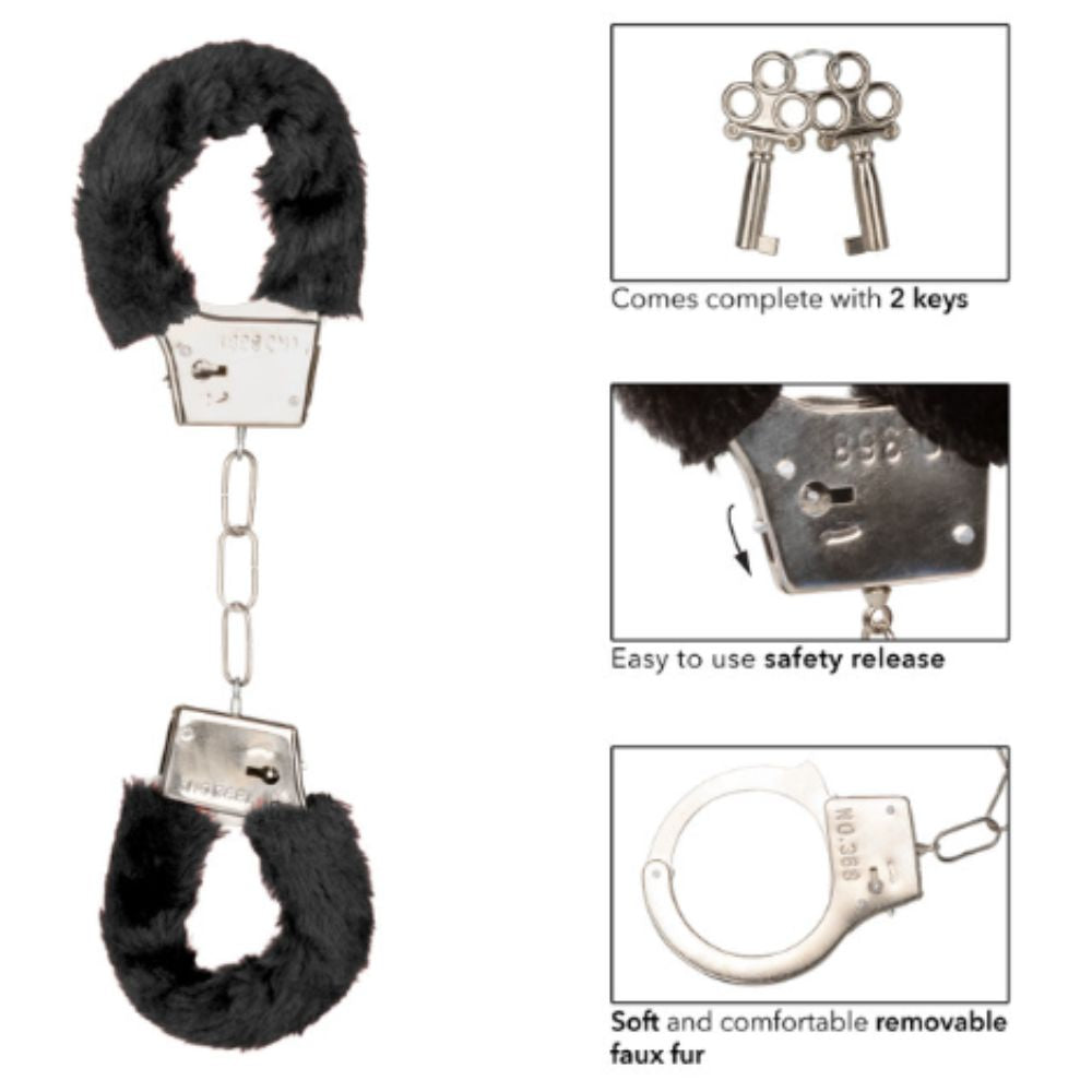 Playful Furry Cuff Black