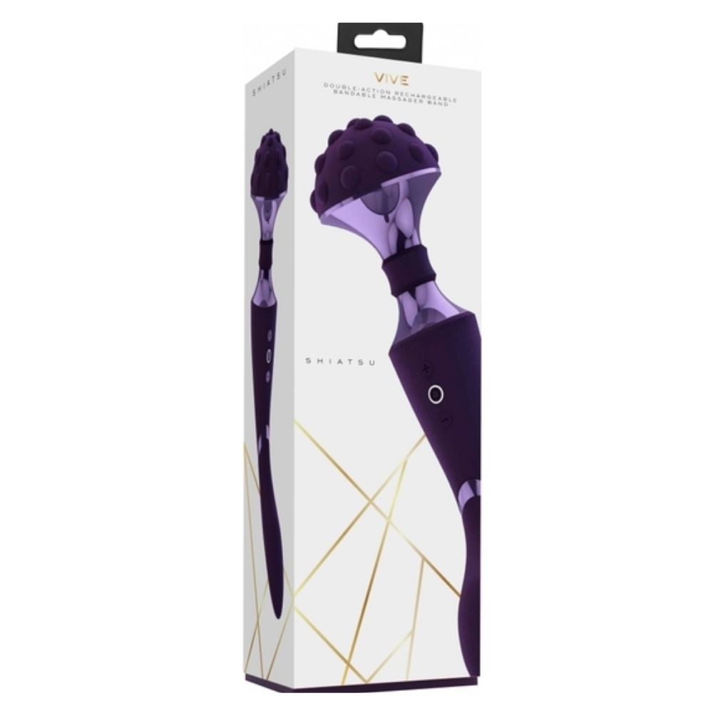 Shiatsu Bendable Massager Wand Purple