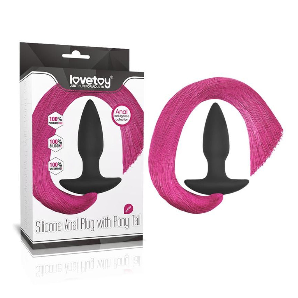 Silicone Anal Plug With Piny Tail
