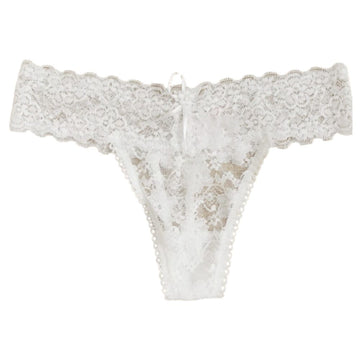 Tanga En Contraste Con Encaje Floral