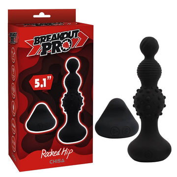 Plug Anal Breack Out Pro Con Vibración Y Texturas 5.1"