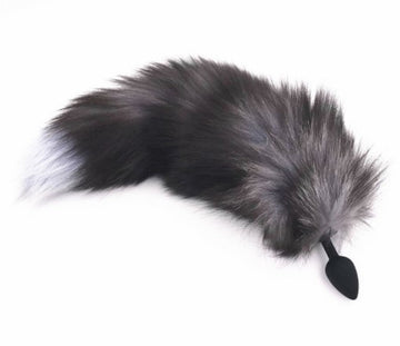 Cola De Zorro Azul Con Negro T003