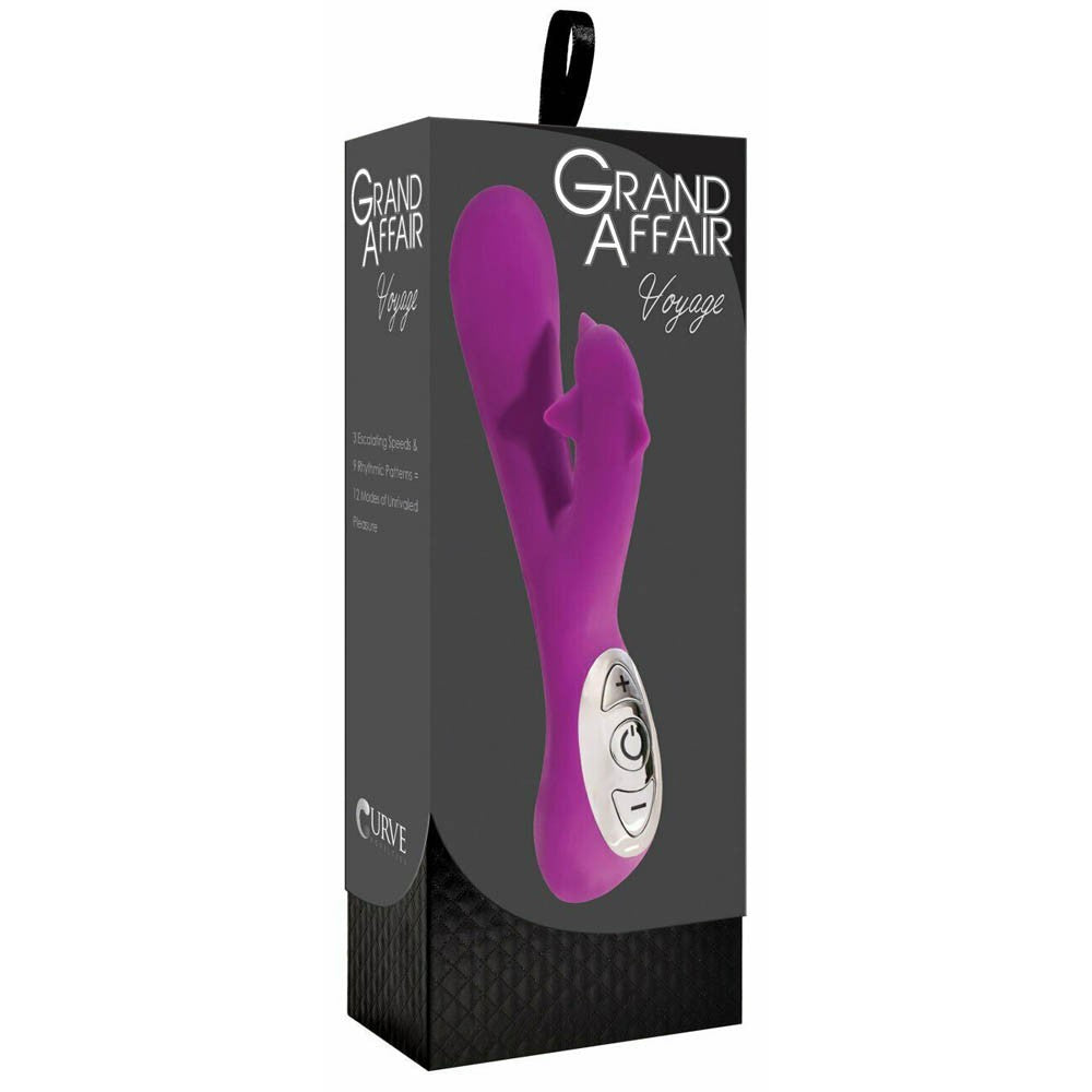 Vibrador Dual Grand Affair Voyage Con Delfin Estimulador De Clítoris